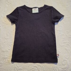 Lolly Wolly Doodle girls size 8 / 9 black short sleeve shirt, VGUC